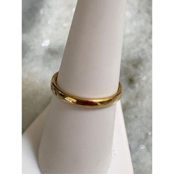 .925 Sterling Silver Gold Overlay 7” with Engraving #inspire - Picture 2 of 3